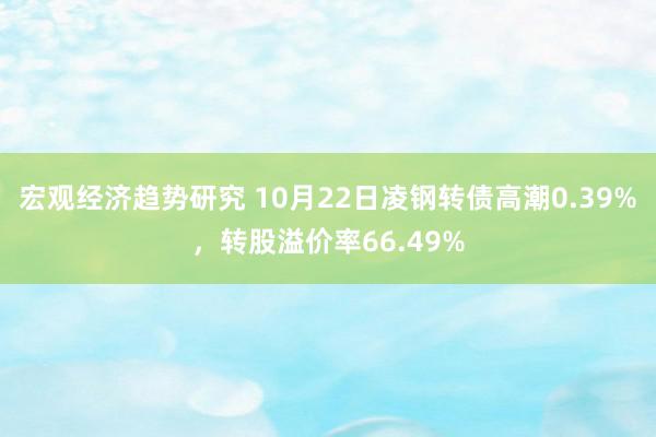 宏观经济趋势研究 10月22日凌钢转债高潮0.39%，转股溢价率66.49%