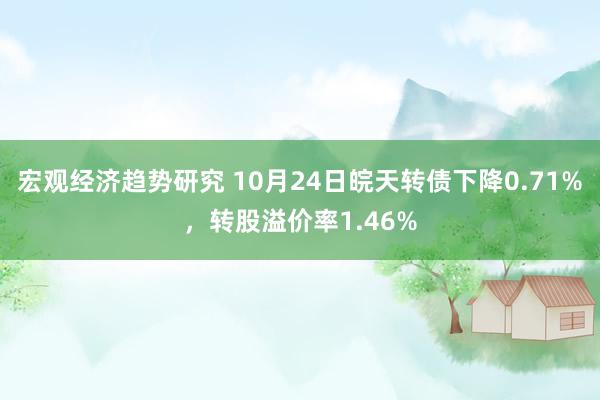 宏观经济趋势研究 10月24日皖天转债下降0.71%，转股溢价率1.46%