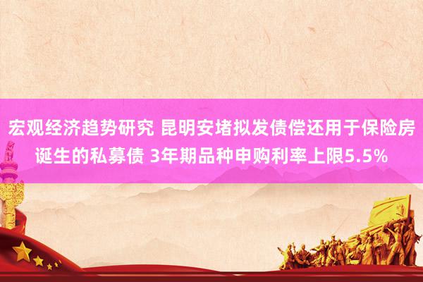 宏观经济趋势研究 昆明安堵拟发债偿还用于保险房诞生的私募债 3年期品种申购利率上限5.5%