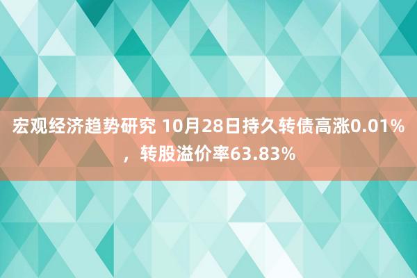 宏观经济趋势研究 10月28日持久转债高涨0.01%，转股溢价率63.83%