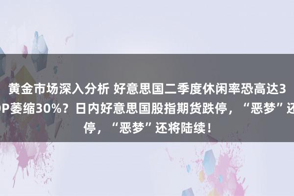 黄金市场深入分析 好意思国二季度休闲率恐高达30%，GDP萎缩30%？日内好意思国股指期货跌停，“恶梦”还将陆续！