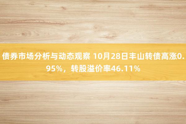 债券市场分析与动态观察 10月28日丰山转债高涨0.95%，转股溢价率46.11%