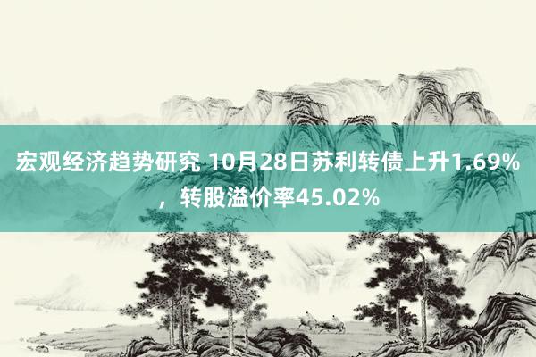 宏观经济趋势研究 10月28日苏利转债上升1.69%，转股溢价率45.02%