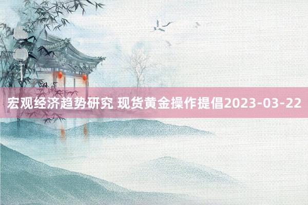 宏观经济趋势研究 现货黄金操作提倡2023-03-22