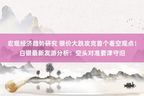 宏观经济趋势研究 银价大跌攻克首个看空观点！白银最新友游分析：空头对准要津守旧