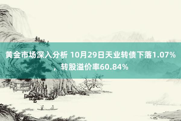 黄金市场深入分析 10月29日天业转债下落1.07%，转股溢价率60.84%