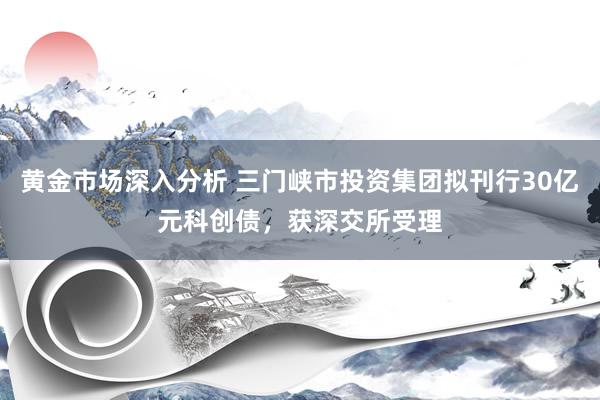 黄金市场深入分析 三门峡市投资集团拟刊行30亿元科创债，获深交所受理