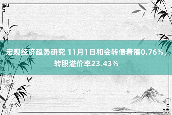 宏观经济趋势研究 11月1日和会转债着落0.76%，转股溢价率23.43%