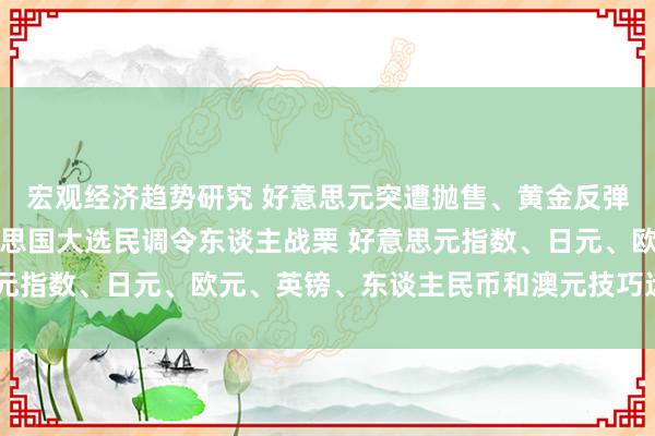 宏观经济趋势研究 好意思元突遭抛售、黄金反弹的原因在这！这份好意思国大选民调令东谈主战栗 好意思元指数、日元、欧元、英镑、东谈主民币和澳元技巧远景分析