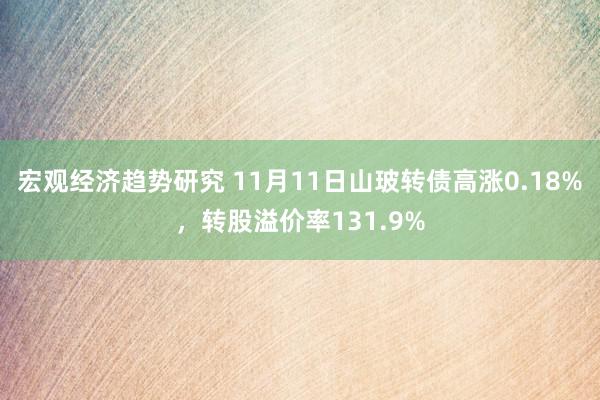 宏观经济趋势研究 11月11日山玻转债高涨0.18%，转股溢价率131.9%