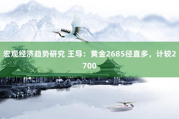 宏观经济趋势研究 王导：黄金2685径直多，计较2700