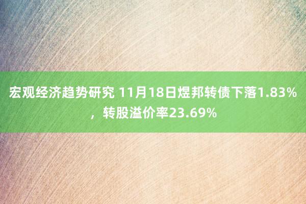 宏观经济趋势研究 11月18日煜邦转债下落1.83%，转股溢价率23.69%