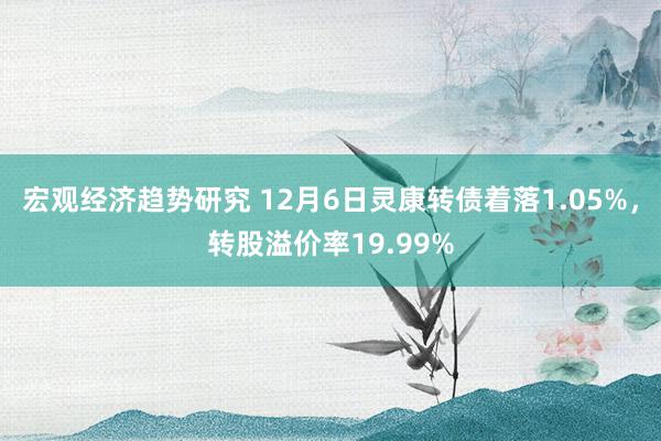 宏观经济趋势研究 12月6日灵康转债着落1.05%，转股溢价率19.99%