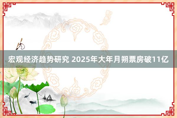 宏观经济趋势研究 2025年大年月朔票房破11亿