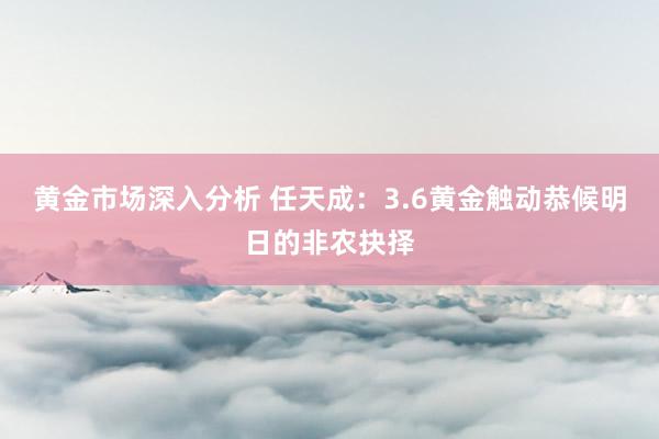 黄金市场深入分析 任天成：3.6黄金触动恭候明日的非农抉择