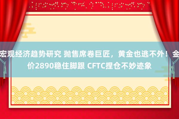 宏观经济趋势研究 抛售席卷巨匠，黄金也逃不外！金价2890稳住脚跟 CFTC捏仓不妙迹象