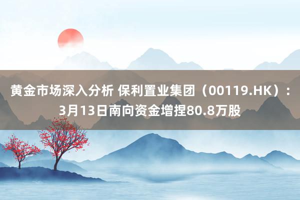 黄金市场深入分析 保利置业集团（00119.HK）：3月13日南向资金增捏80.8万股